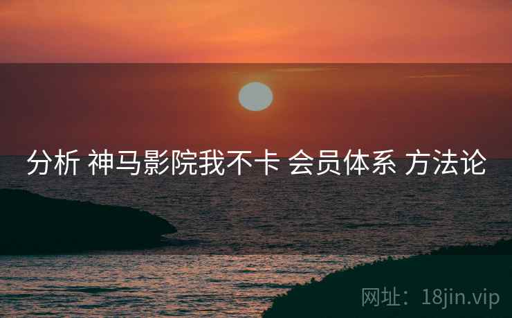 分析 神马影院我不卡 会员体系 方法论  第1张