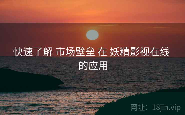 快速了解 市场壁垒 在 妖精影视在线 的应用  第1张