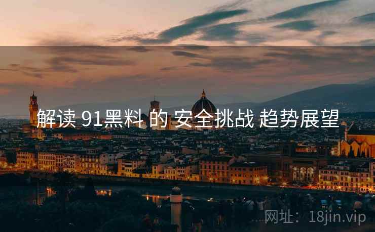 解读 91黑料 的 安全挑战 趋势展望  第1张