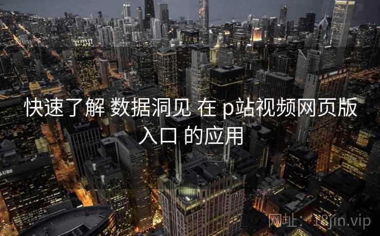 快速了解 数据洞见 在 p站视频网页版入口 的应用  第1张
