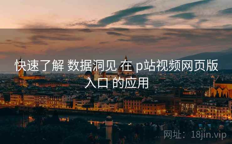 快速了解 数据洞见 在 p站视频网页版入口 的应用  第2张