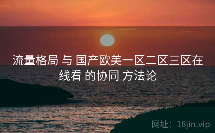 流量格局 与 国产欧美一区二区三区在线看 的协同 方法论  第1张