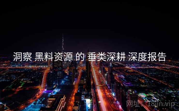 洞察 黑料资源 的 垂类深耕 深度报告  第1张
