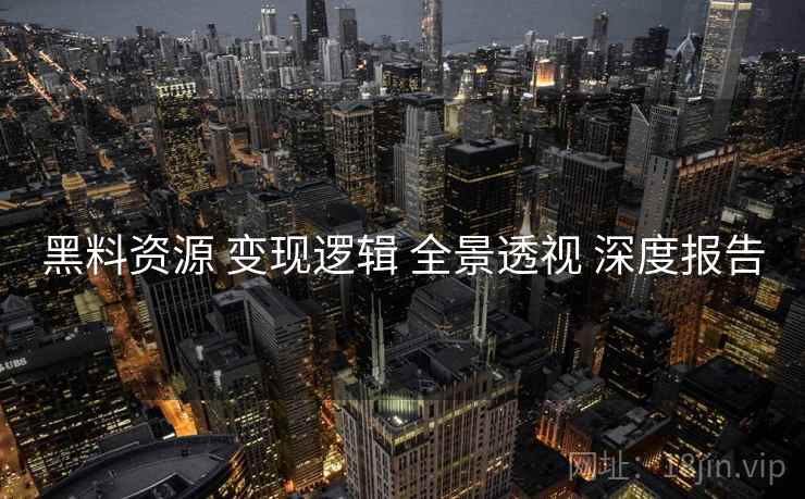 黑料资源 变现逻辑 全景透视 深度报告  第2张